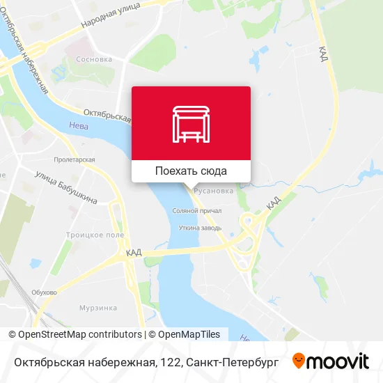 Карта Октябрьская набережная, 122