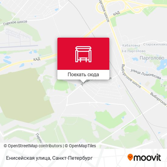Карта Енисейская улица