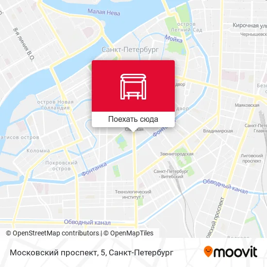 Карта Московский проспект, 5
