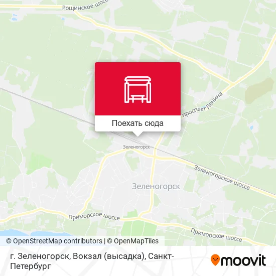 Карта г. Зеленогорск, Вокзал (высадка)