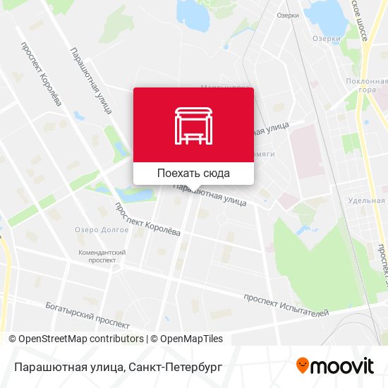 Карта Парашютная улица