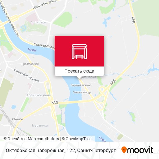 Карта Октябрьская набережная, 122