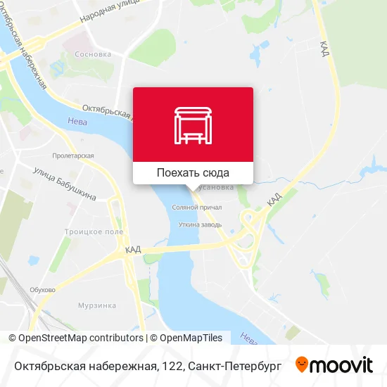 Карта Октябрьская набережная, 122