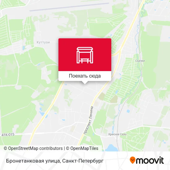 Карта Бронетанковая улица