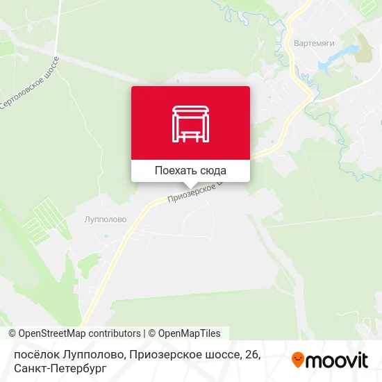 Карта посёлок Лупполово, Приозерское шоссе, 26
