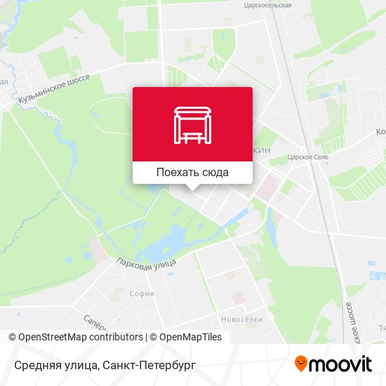Карта Средняя улица