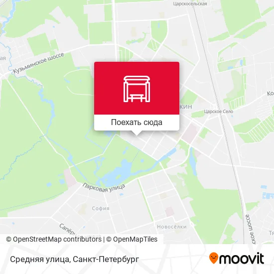 Карта Средняя улица