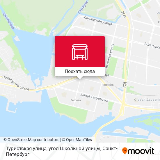 Карта Туристская улица, угол Школьной улицы