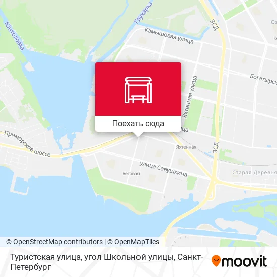 Карта Туристская улица, угол Школьной улицы