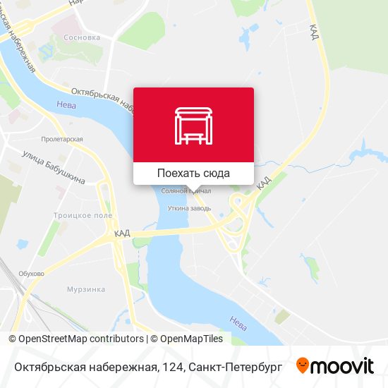 Карта Октябрьская набережная, 124