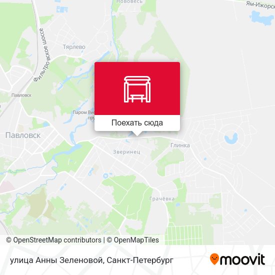 Карта улица Анны Зеленовой