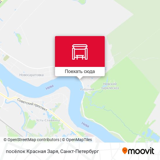 Карта посёлок Красная Заря