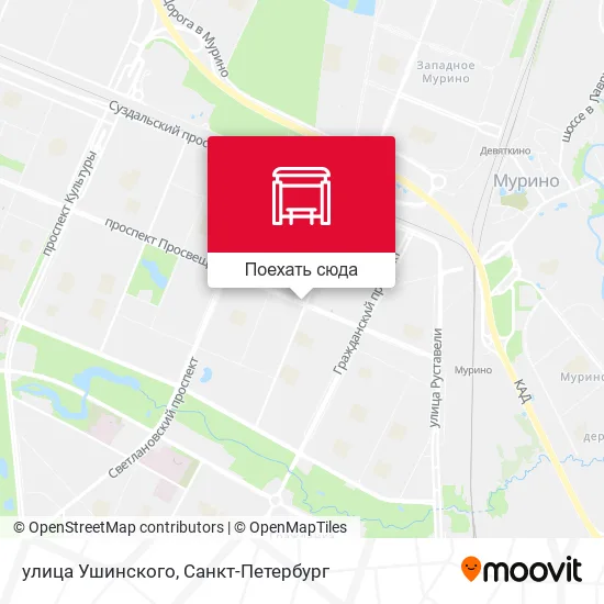 Карта улица Ушинского