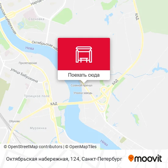 Карта Октябрьская набережная, 124