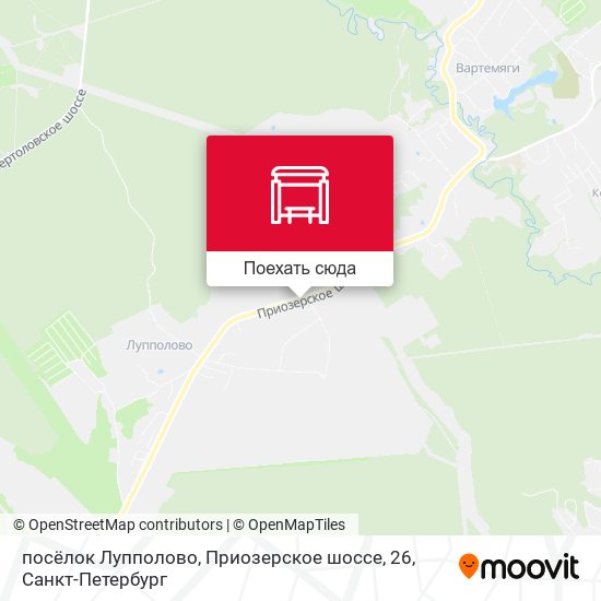 Карта посёлок Лупполово, Приозерское шоссе, 26