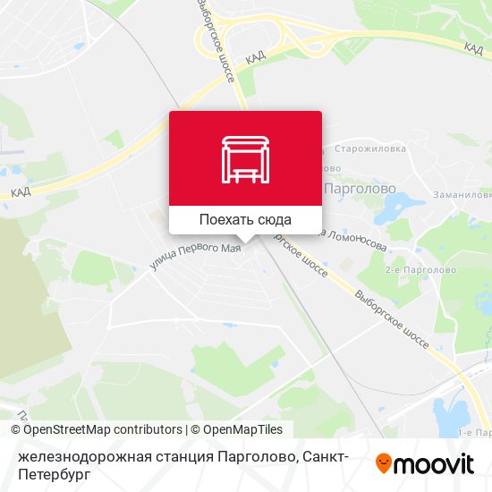 Карта железнодорожная станция Парголово