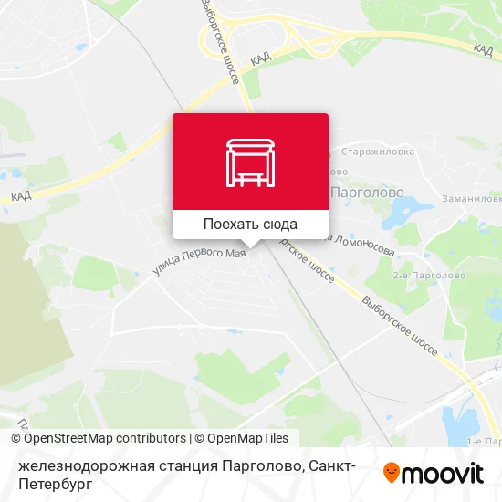 Карта железнодорожная станция Парголово