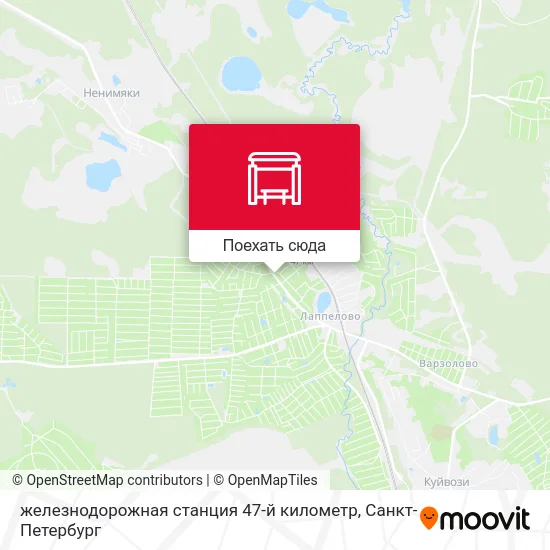 Карта железнодорожная станция 47-й километр