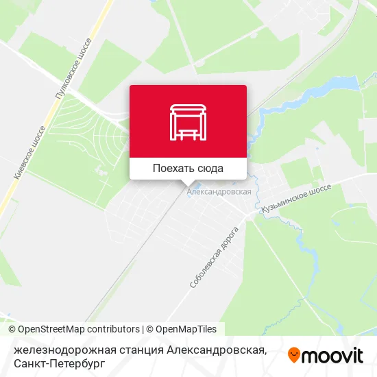 Карта железнодорожная станция Александровская