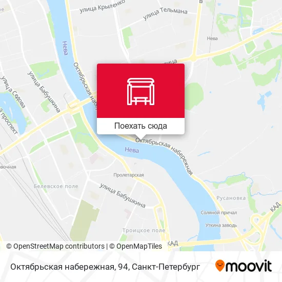 Карта Октябрьская набережная, 94