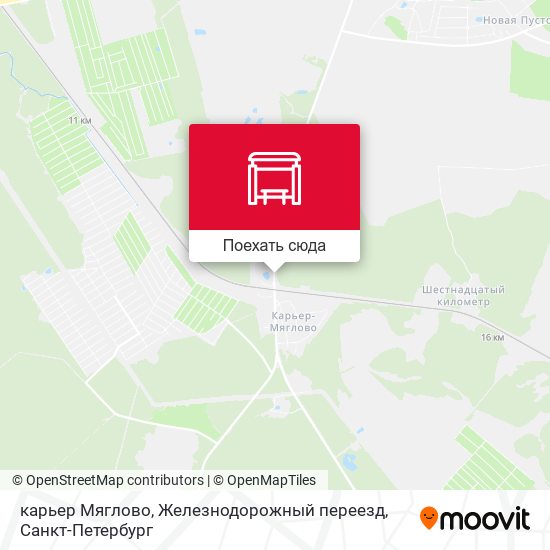 Карта карьер Мяглово, Железнодорожный переезд