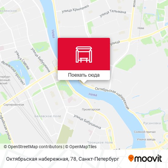 Карта Октябрьская набережная, 78