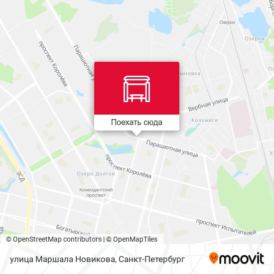 Карта улица Маршала Новикова