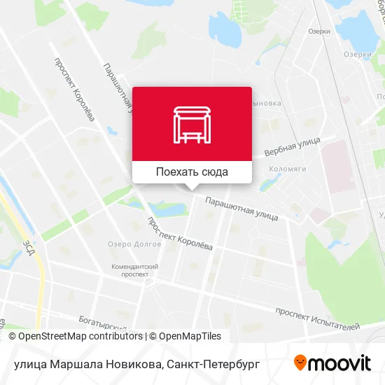 Карта улица Маршала Новикова