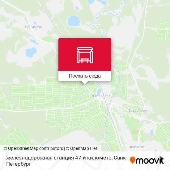Карта железнодорожная станция 47-й километр