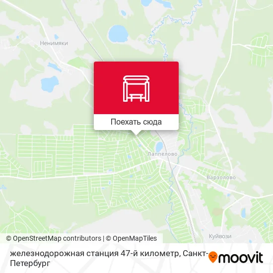 Карта железнодорожная станция 47-й километр