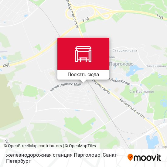 Карта железнодорожная станция Парголово