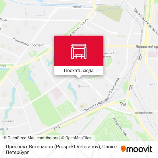 Карта Проспект Ветеранов (Prospekt Veteranov)