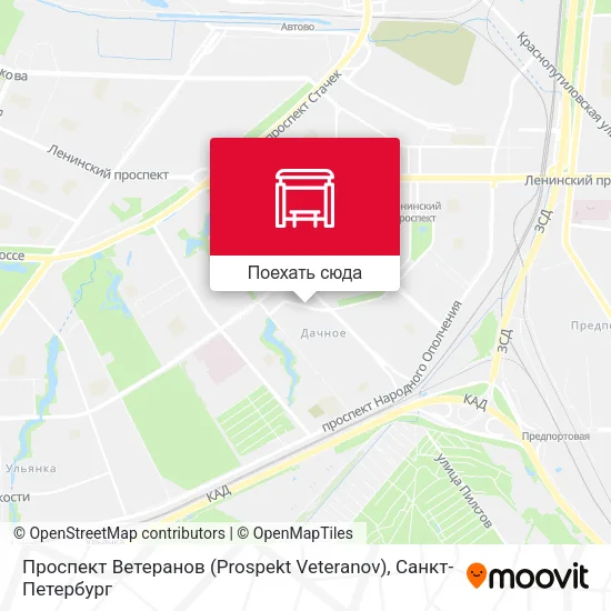 Карта Проспект Ветеранов (Prospekt Veteranov)