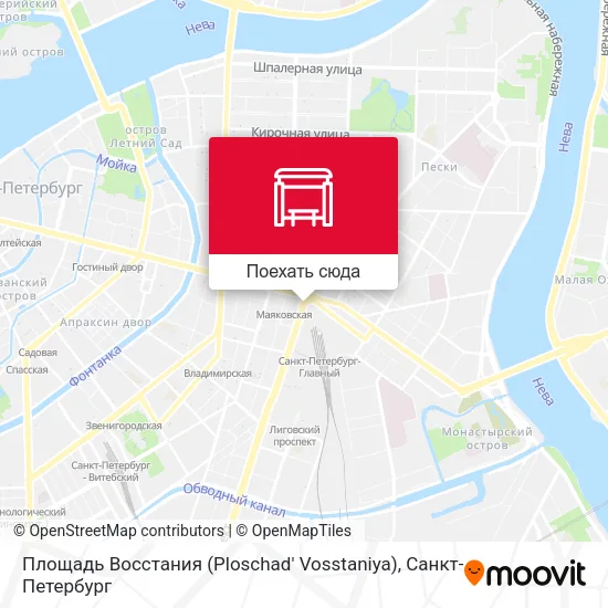 Карта Площадь Восстания (Ploschad' Vosstaniya)