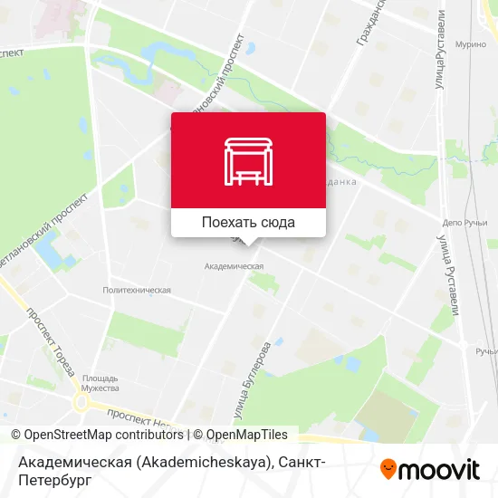 Карта Академическая (Akademicheskaya)