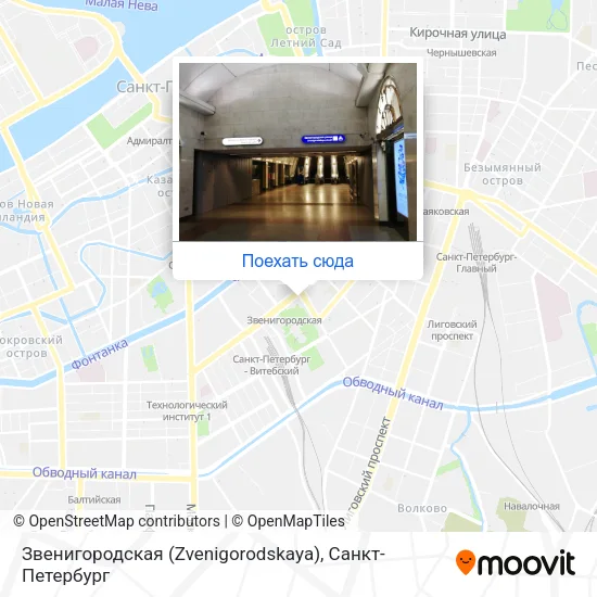Карта Звенигородская (Zvenigorodskaya)
