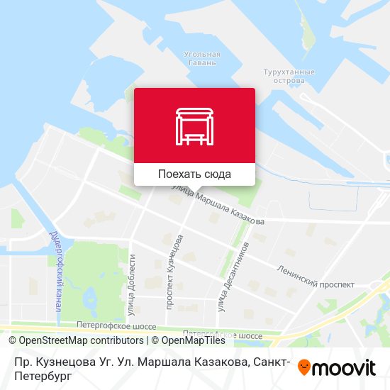 Карта Пр. Кузнецова Уг. Ул. Маршала Казакова