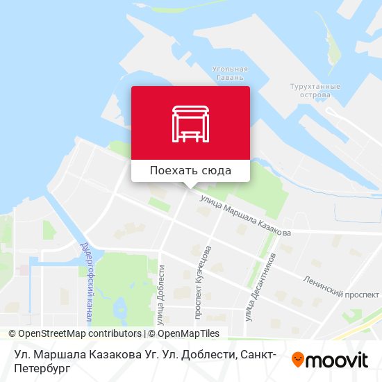 Карта Ул. Маршала Казакова Уг. Ул. Доблести