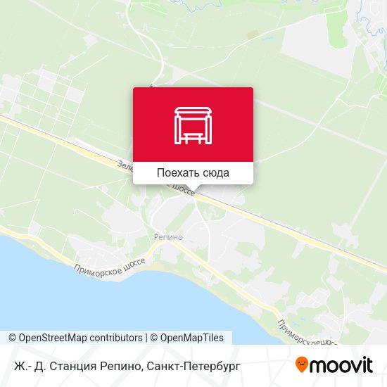 Карта Ж.- Д. Станция Репино