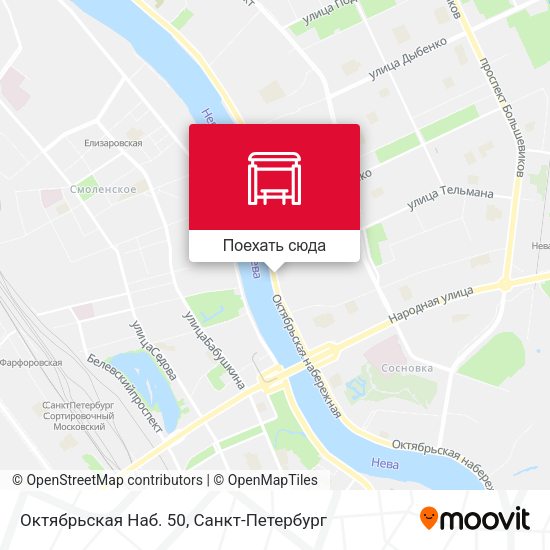 Карта Октябрьская Наб. 50