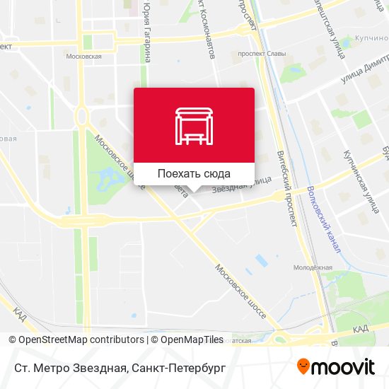 Карта Ст. Метро Звездная