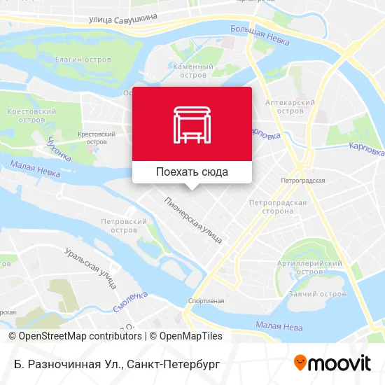 Карта Б. Разночинная Ул.