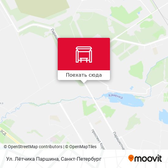 Карта Ул. Лётчика Паршина