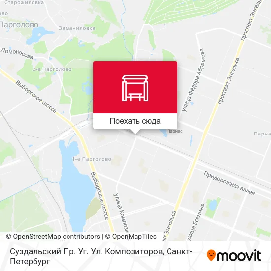 Карта Суздальский Пр. Уг. Ул. Композиторов