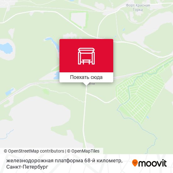 Карта железнодорожная платформа 68-й километр