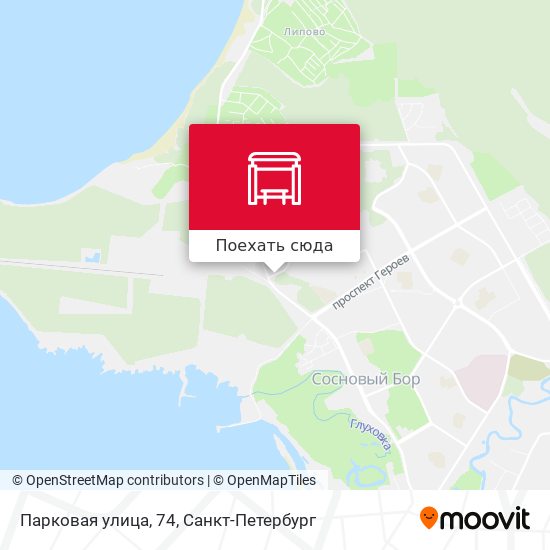 Карта Парковая улица, 74