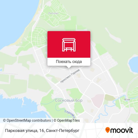 Карта Парковая улица, 16