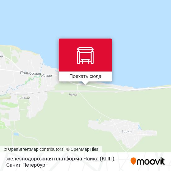 Карта железнодорожная платформа Чайка (КПП)