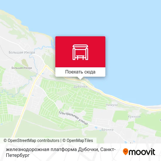 Карта железнодорожная платформа Дубочки