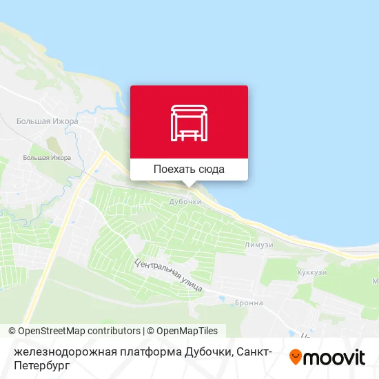 Карта железнодорожная платформа Дубочки